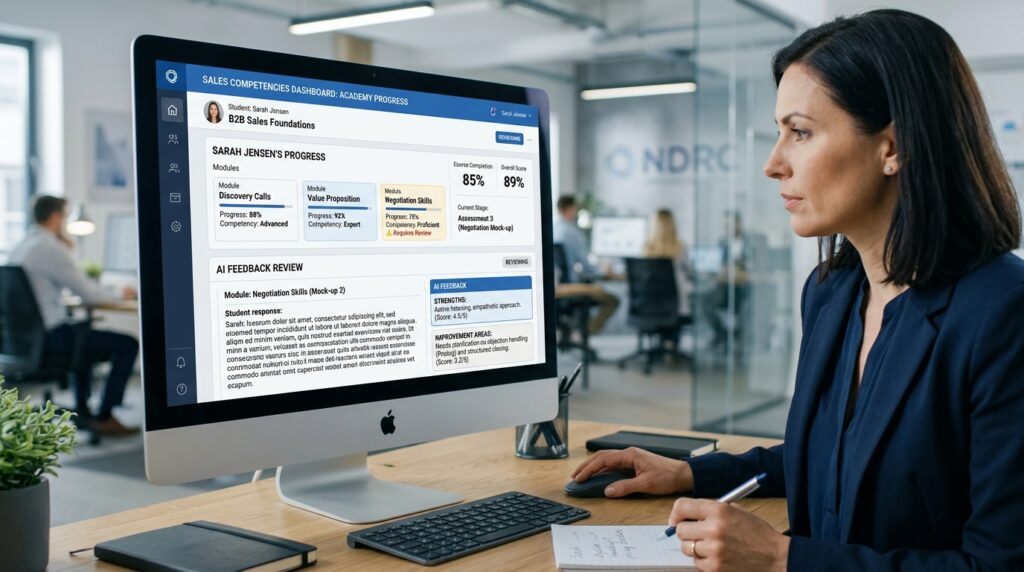 Simulations de vente vocales sur NDRC Atelier